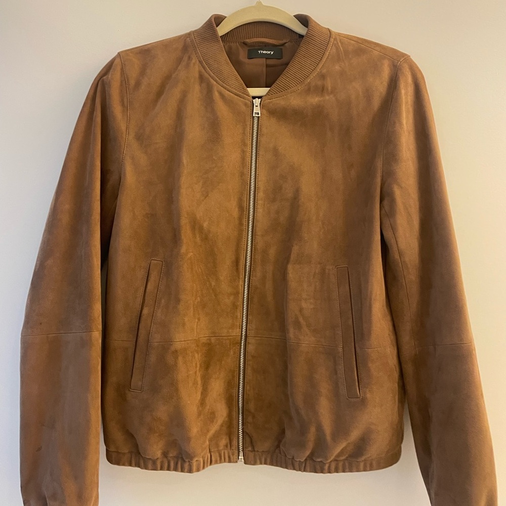 Theory suede bomber jacket